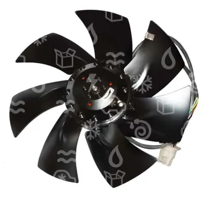 ventilátor sací, d = 250 mm, 3~400/460 V, 50/60 Hz, 2 pol, EBM PAPST